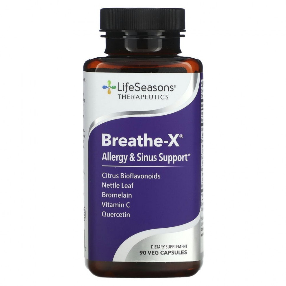 ���� ������ (Iherb) LifeSeasons, Breathe-X, �������� �� �������� � ������������ ����, 90 ������������� ������, ������ �� 6200 ���