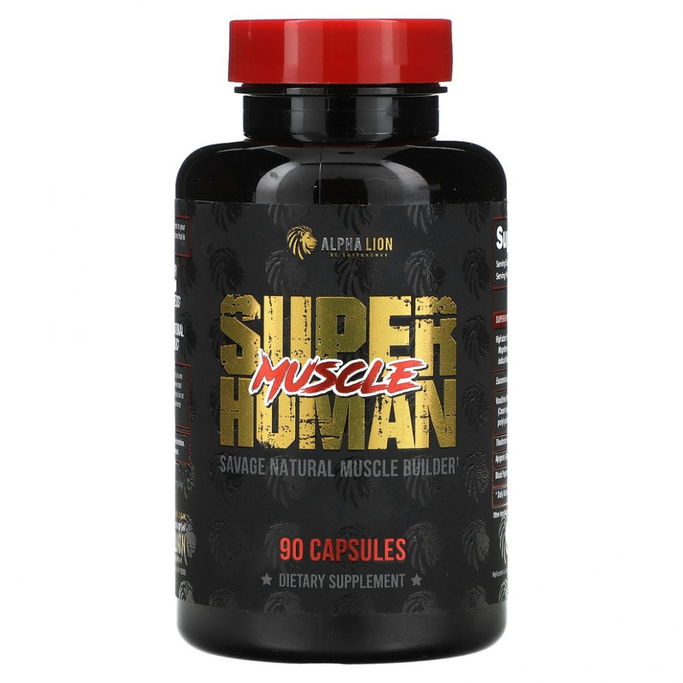 ���� ������ (Iherb) ALPHA LION, SuperHuman Muscle, 90 ������, ������ �� 8550 ���