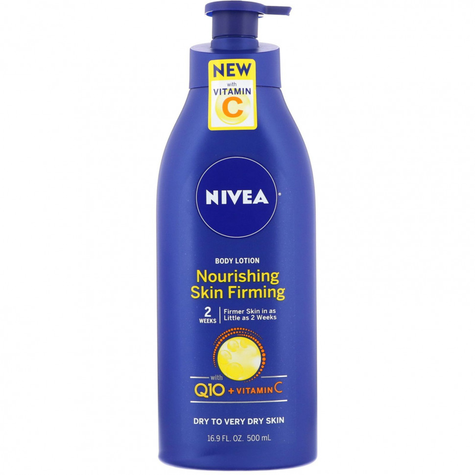   (Iherb) Nivea, Nourishing Skin Firming Body Lotion, Dry to Very Dry Skin, 16.9 fl oz (500 ml)    -     , -, 