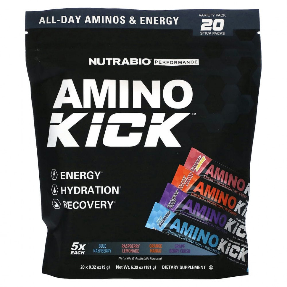   (Iherb) Nutrabio Labs, Amino Kick,  , 20   9  (0,32 )    -     , -, 