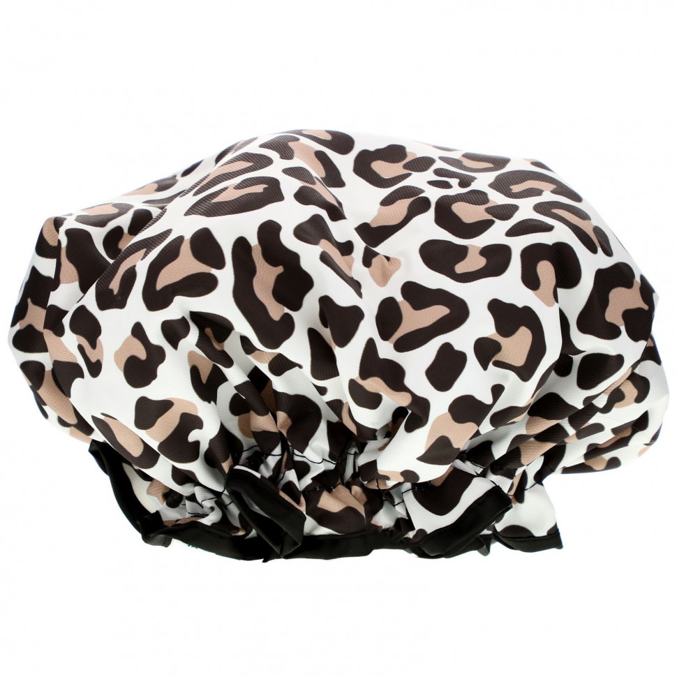   (Iherb) The Vintage Cosmetic Co., Shower Cap, Leopard Print, 1 Count    -     , -, 