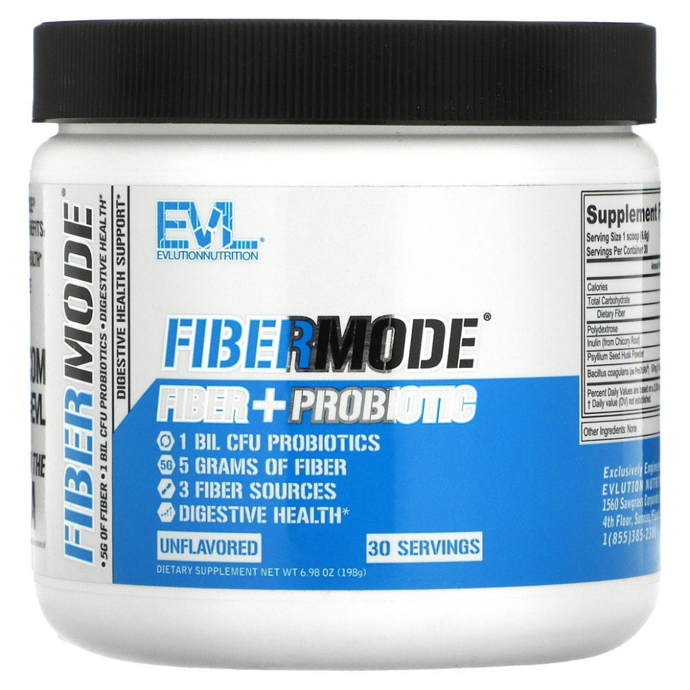   (Iherb) EVLution Nutrition, FiberMode,   ,  , 198  (6,98 )    -     , -, 