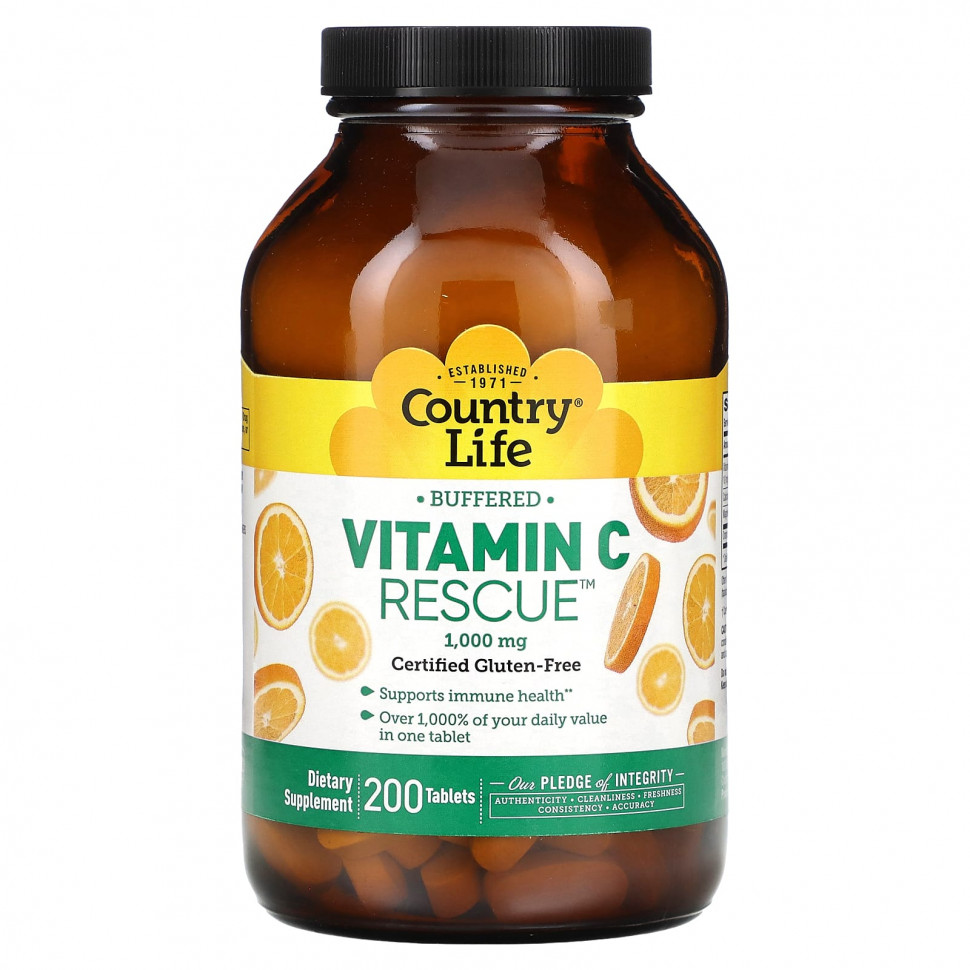   (Iherb) Country Life,   C Rescue, 1000 , 200 ,   3650 