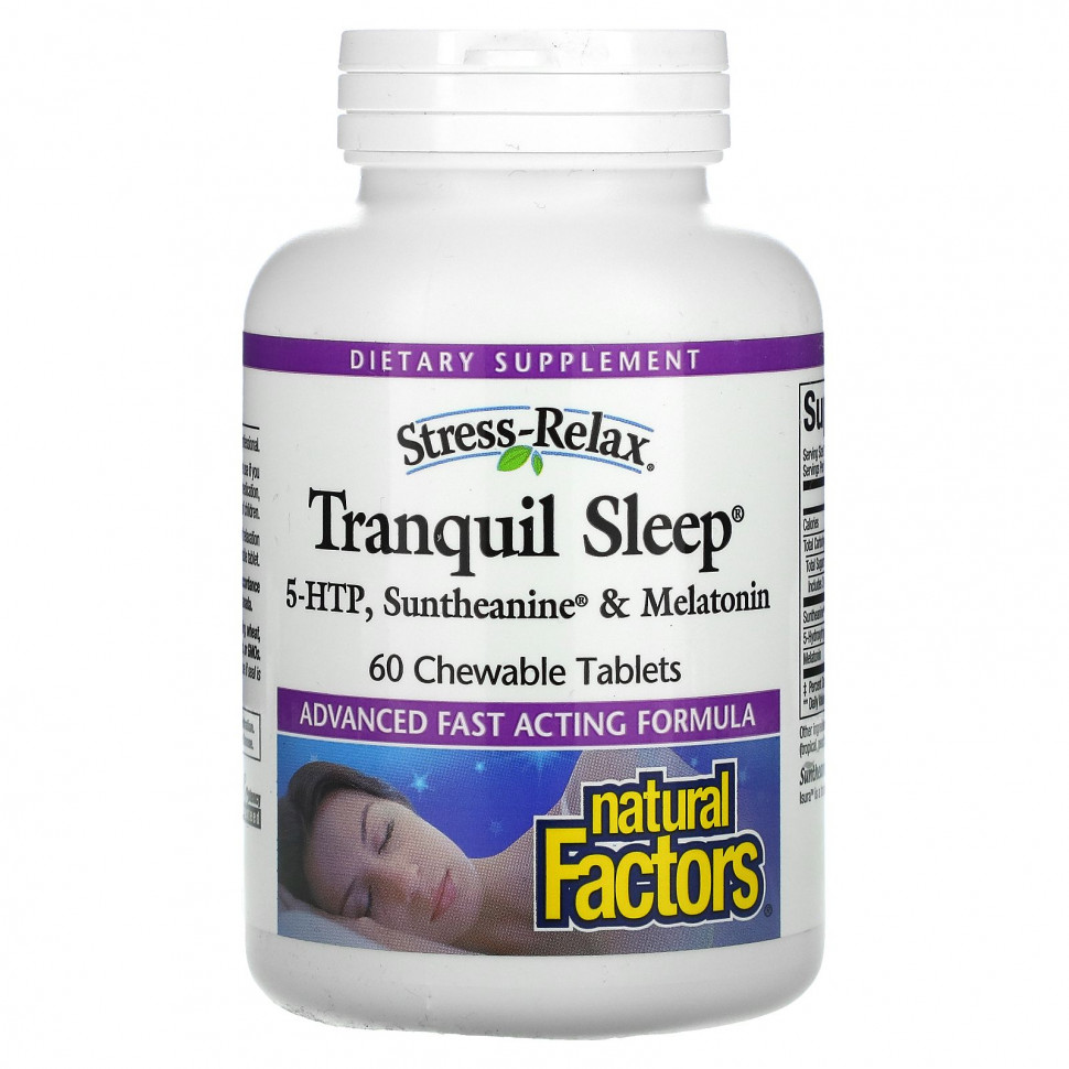 ���� ������ (Iherb) Natural Factors, Stress-Relax, Tranquil Sleep, ������� ��� ��������� ���, 60 ����������� ��������, ������ �� 3640 ���