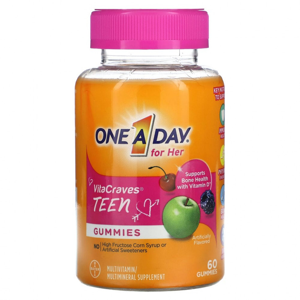 ���� ������ (Iherb) One-A-Day, For Her, VitaCraves, ��� ����������, 60 ����������� ��������, ������ �� 3070 ���