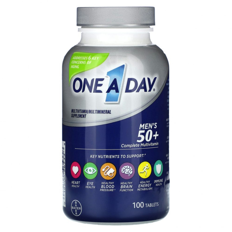 ���� ������ (Iherb) One-A-Day, Men's 50+, Healthy Advantage, ����������������/����������������� �������, 100 ��������, ������ �� 3940 ���