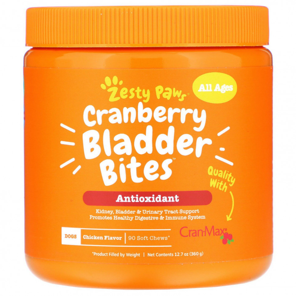   (Iherb) Zesty Paws, Cranberry Bladder Bites,     ,   ,   , 90   , 360  (12,7 )    -     , -, 