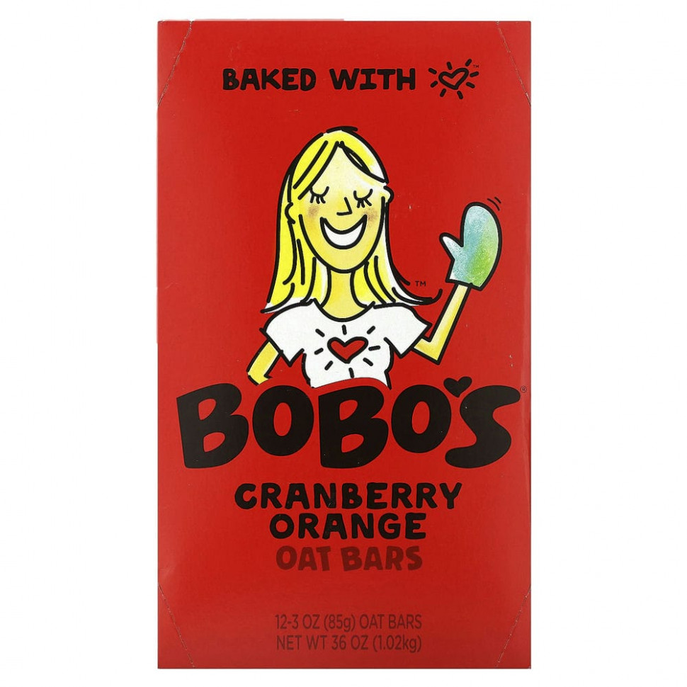 ���� ������ (Iherb) Bobo's Oat Bars, ������� ��������� � ������� � ����������, 12 ���������� �� 85 � (3 �����), ������ �� 6670 ���