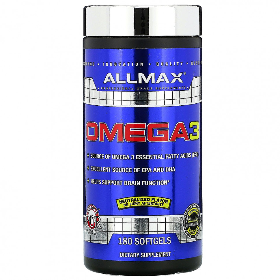 ���� ������ (Iherb) ALLMAX Nutrition, ����� ��� � �����-3 ���������, ����������� ����� ��� �� ������������� ����, 180 ������ ����������� ������, ������ �� 3750 ���