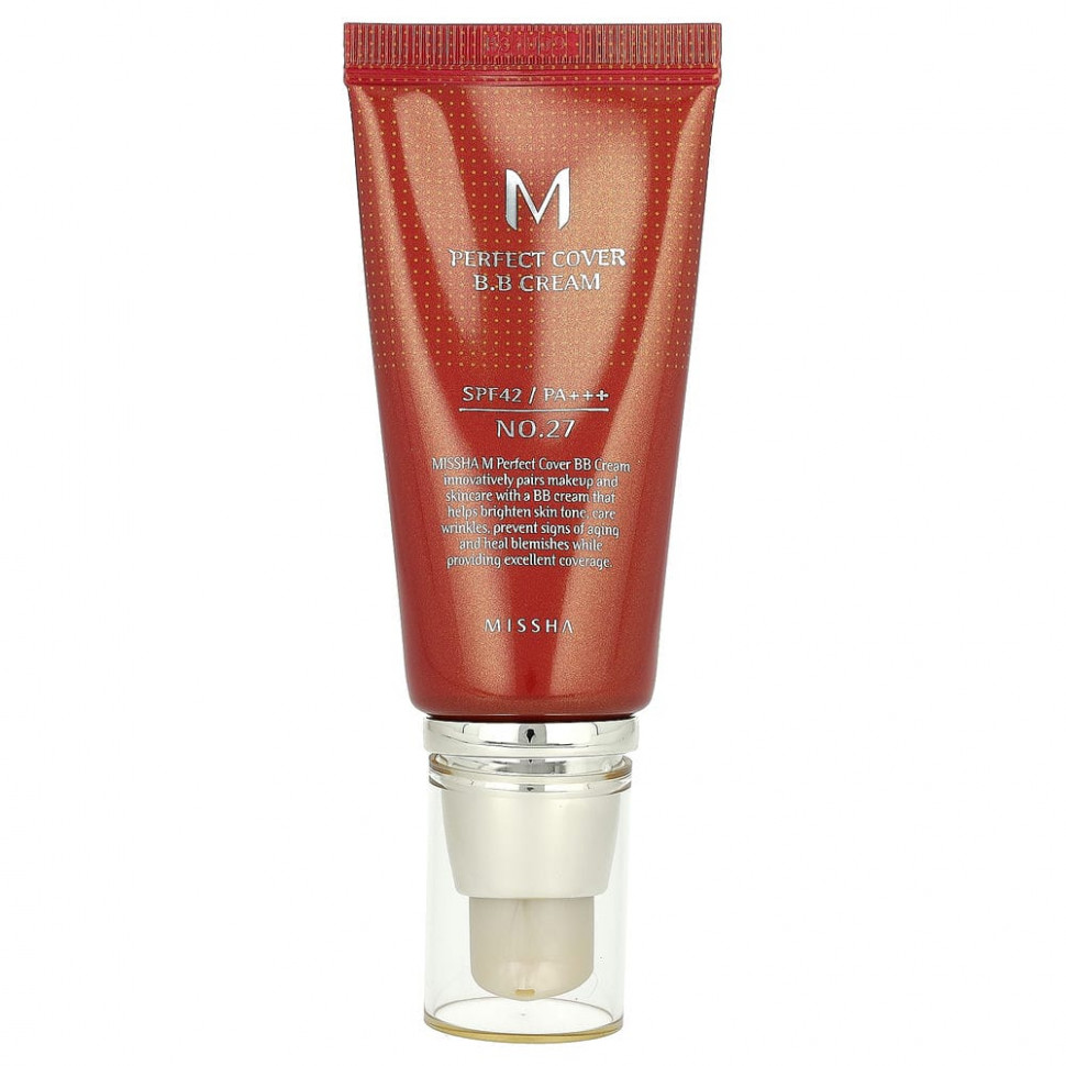 ���� ������ (Iherb) Missha, Perfect Cover BB Cream, BB-����, SPF 42 PA+++, ������� 27 ������� �������, 50 ��, ������ �� 2250 ���