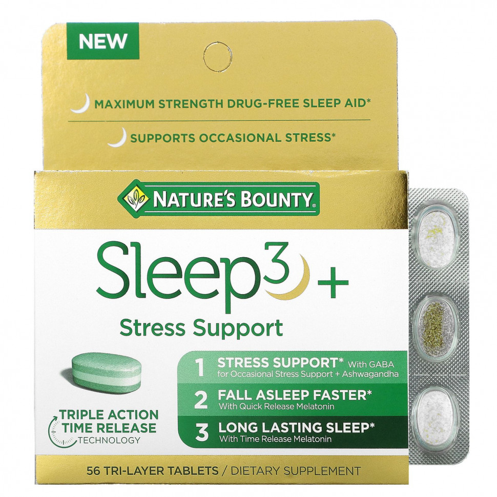   (Iherb) Nature's Bounty, Sleep3 +,    , 56      -     , -, 