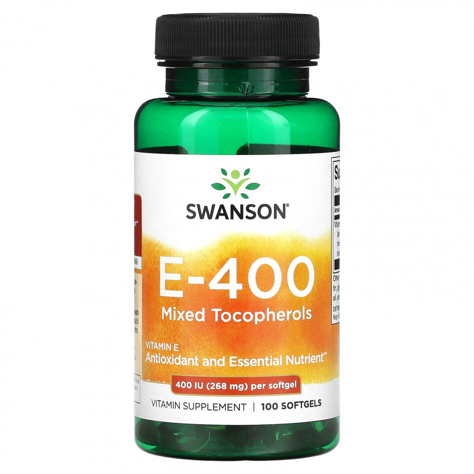 ���� ������ (Iherb) Swanson, E-400, ����� �����������, 400 �� (268 ��), 100 ������ ��������, ������ �� 2360 ���
