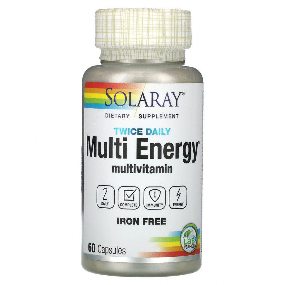   (Iherb) Solaray, Multi Energy Multivitamin,  , 2   , 60     -     , -, 