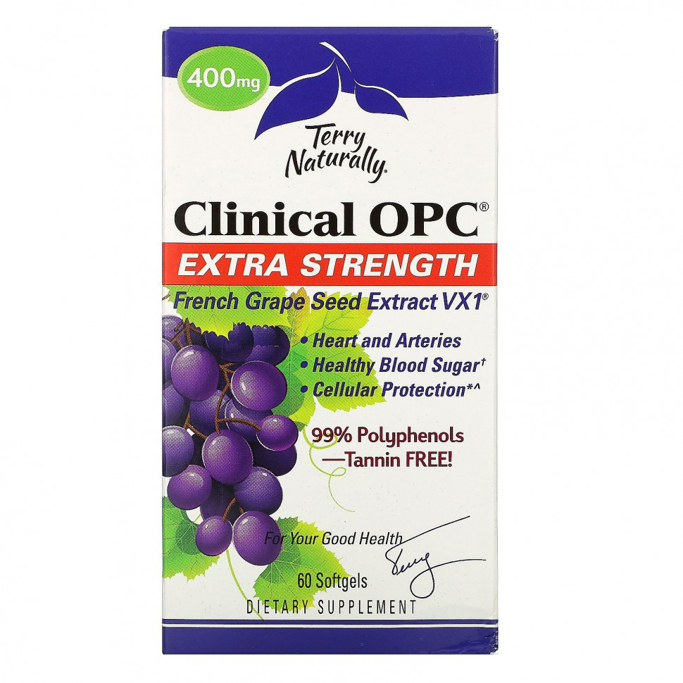 ���� ������ (Iherb) Terry Naturally, Clinical OPC, � ���������� ����� ��������, 400 ��, 60 ������ ��������, ������ �� 6740 ���