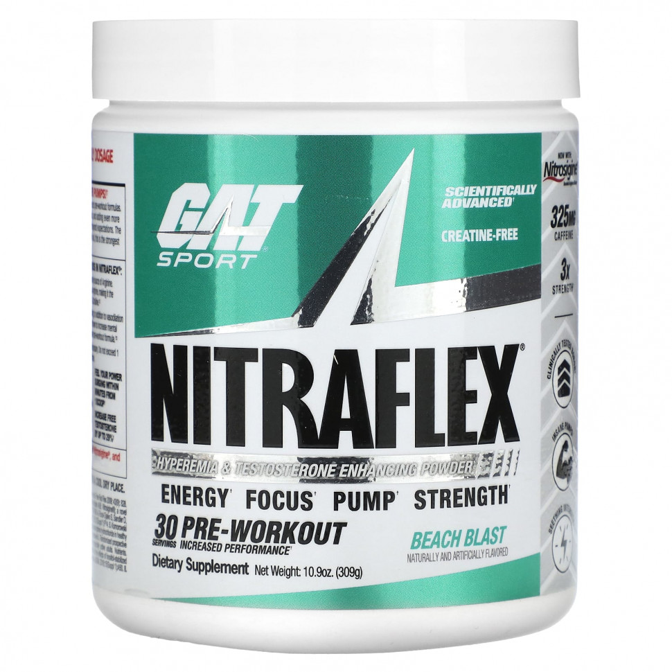   (Iherb) GAT, Sport, NITRAFLEX, Beach Blast, 309  (10,9 )    -     , -, 