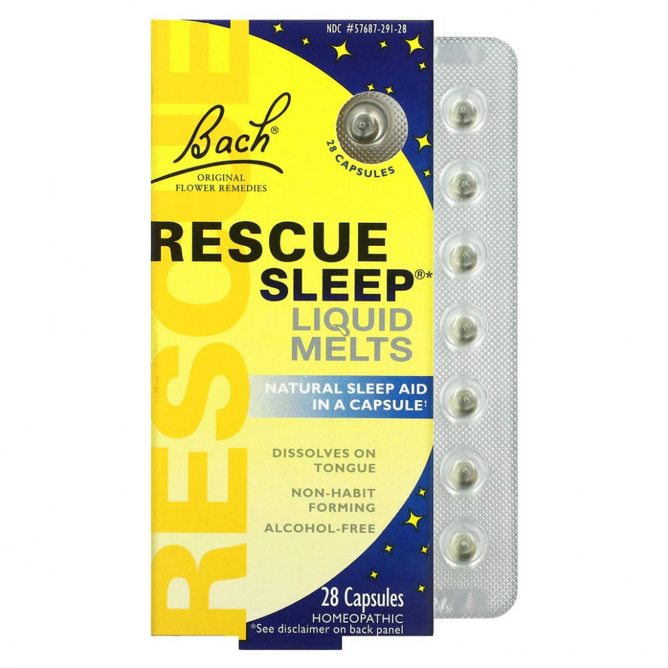   (Iherb) Bach, Rescue Sleep,   ,  ,  ,  , 28     -     , -, 