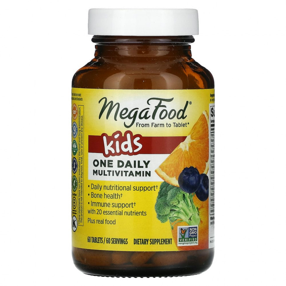 ���� ������ (Iherb) MegaFood, Kids One Daily, �������� ��� �����, 60 ��������, ������ �� 4920 ���