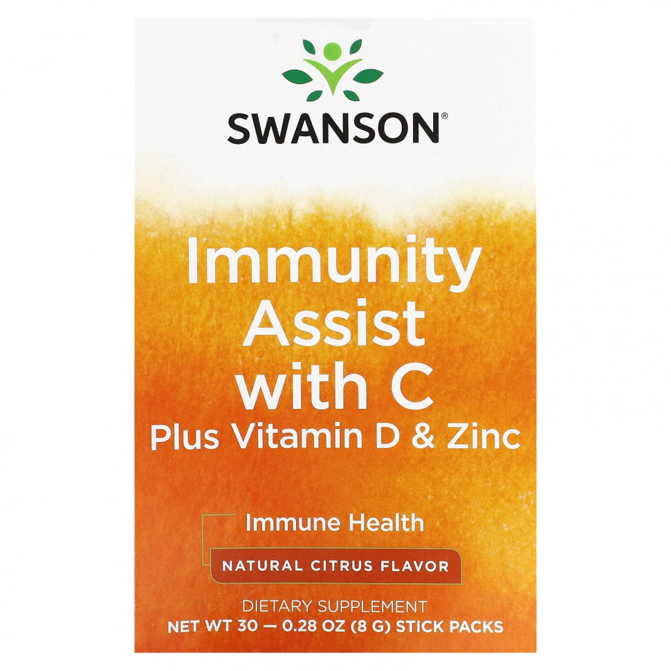���� ������ (Iherb) Swanson, Immunity Assist, ������� C, ������� D � ����, ����������� ������, 30 ��������� �� 8 � (0,28 �����), ������ �� 3610 ���