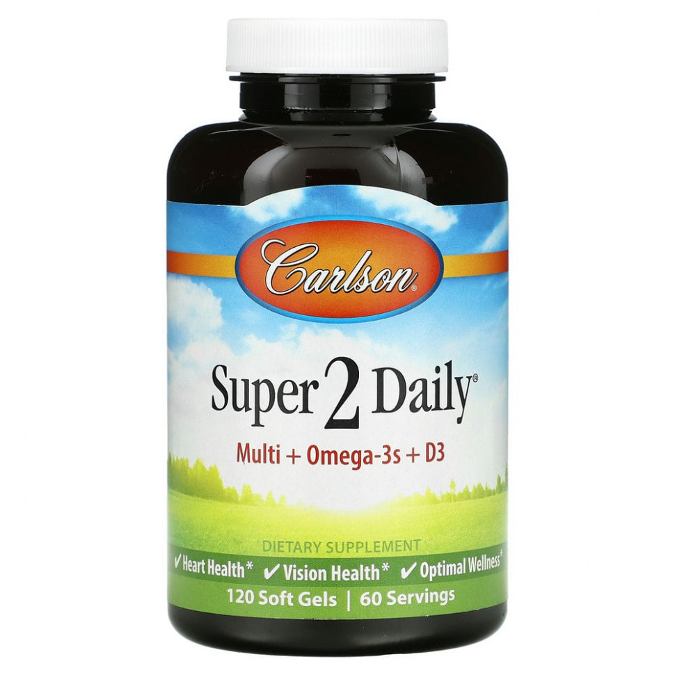   (Iherb) Carlson Labs, Super 2 Daily,   , 120      -     , -, 