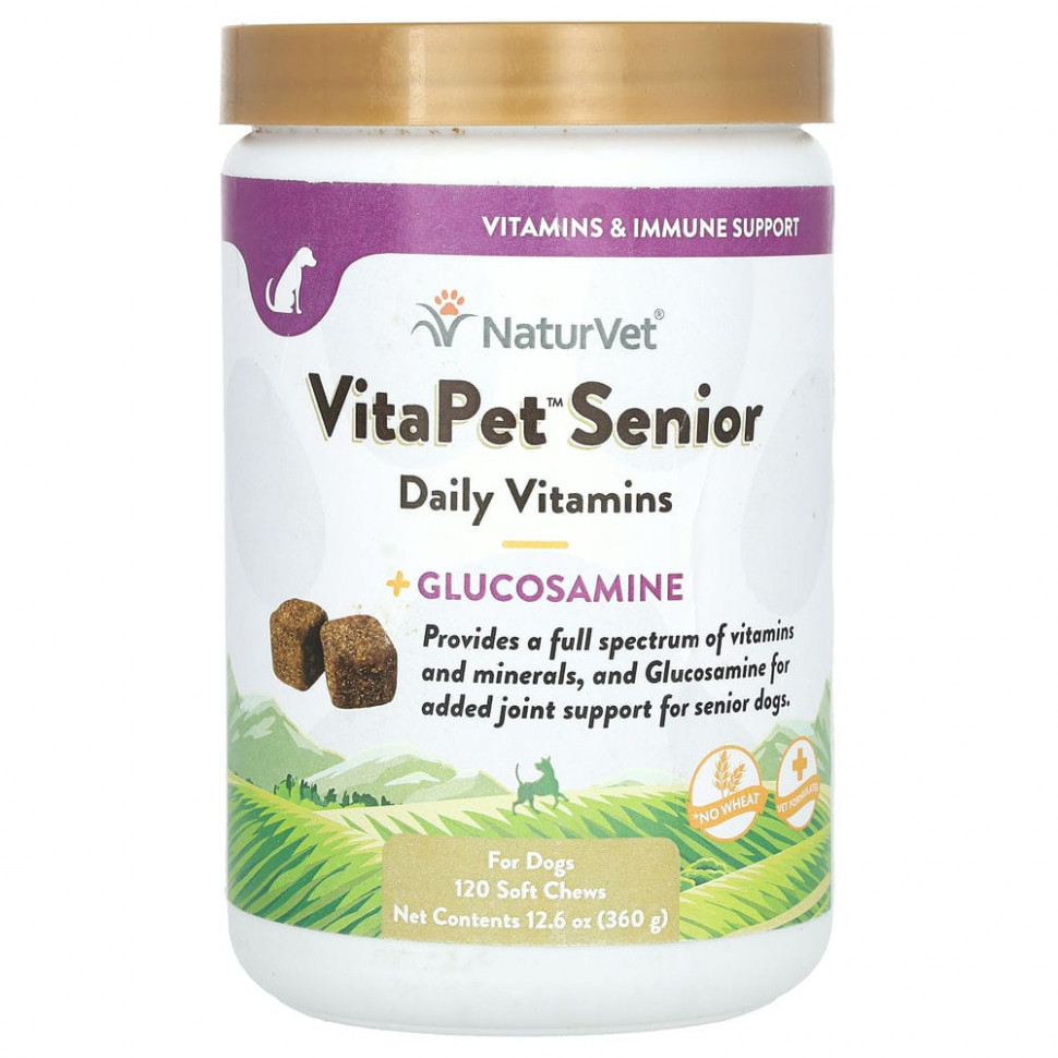   (Iherb) NaturVet, VitaPet Senior,      , 120  , 360  (12,6 )    -     , -, 