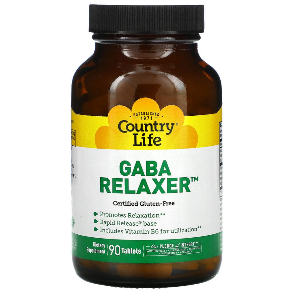   (Iherb) Country Life, GABA Relaxer, , 90     -     , -, 