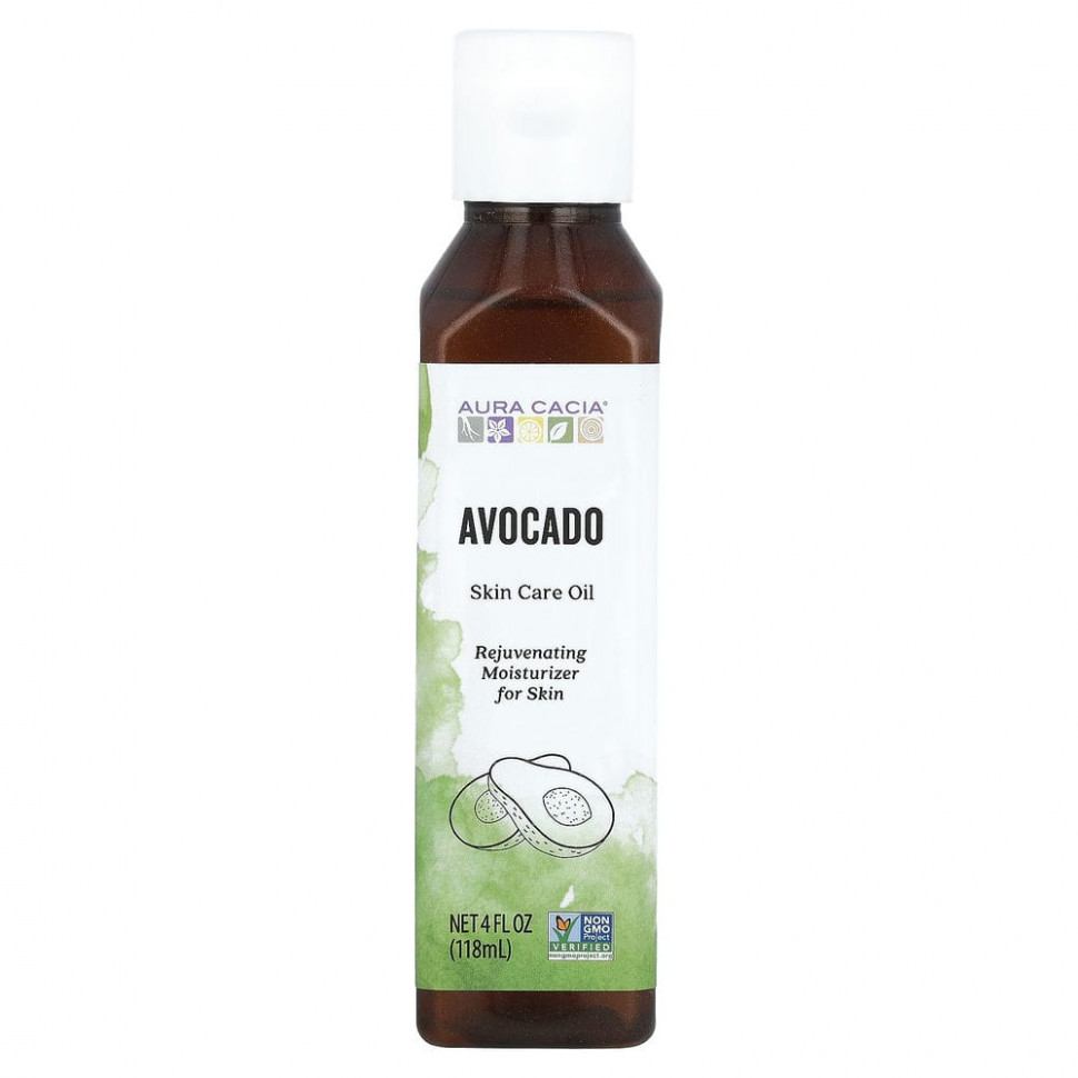   (Iherb) Aura Cacia, Skin Care Oil, Comforting Avocado, 4 fl oz (118 ml)    -     , -, 