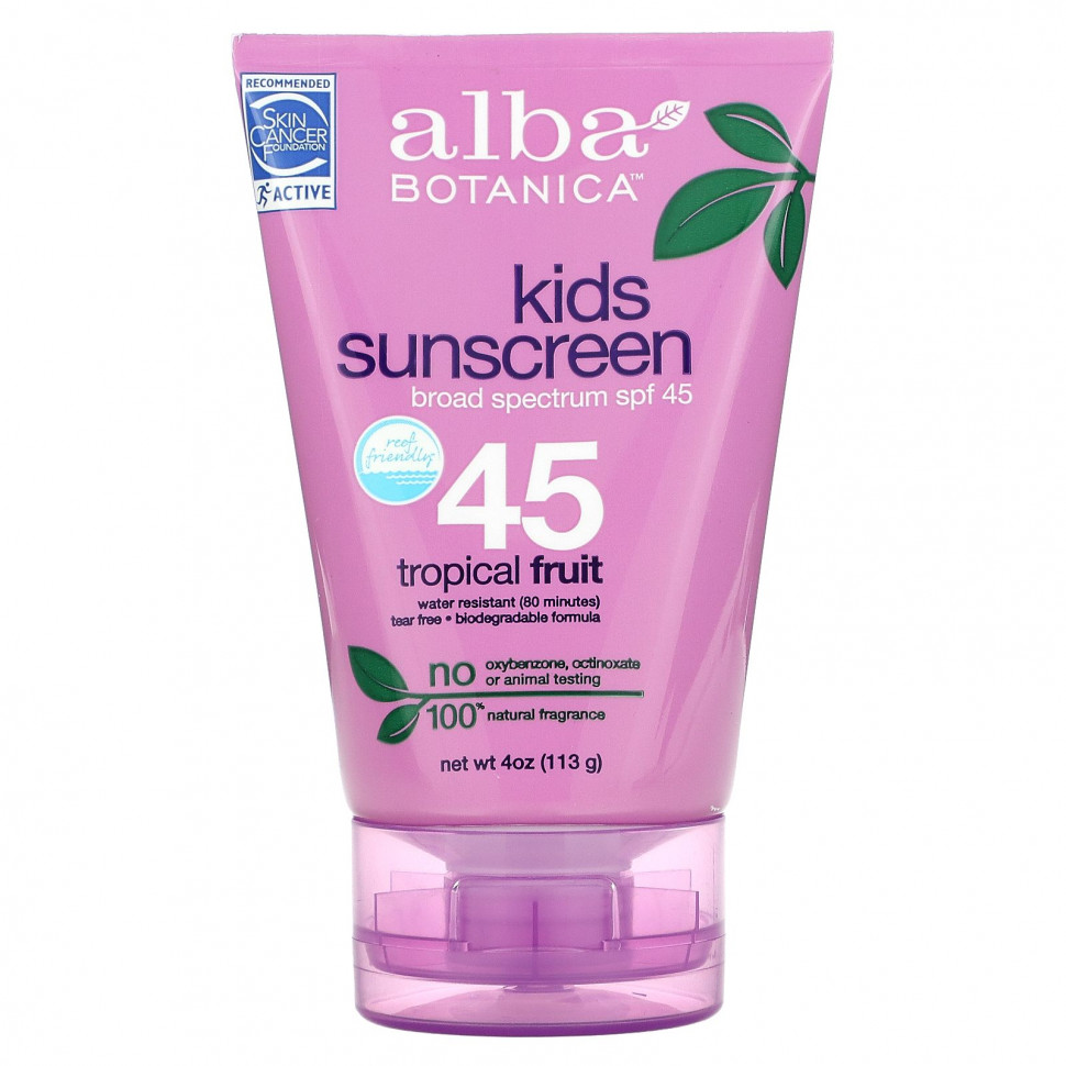 ���� ������ (Iherb) Alba Botanica, ������� �������������� ����, ����������� ������, SPF 45, 4 ����� (113 �), ������ �� 2260 ���