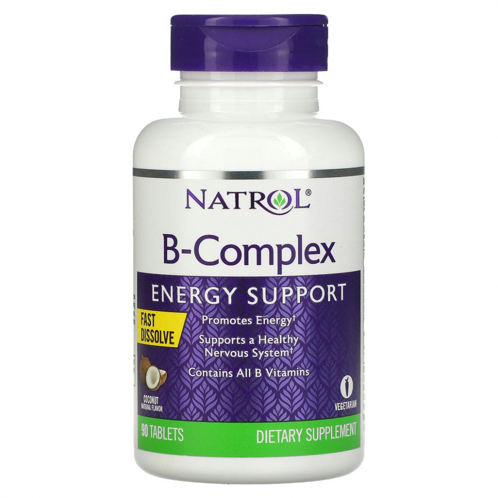 ���� ������ (Iherb) Natrol, �������� ��������� ������ B, �����������������, ����������� ��������� ����, 90 ��������, ������ �� 1850 ���