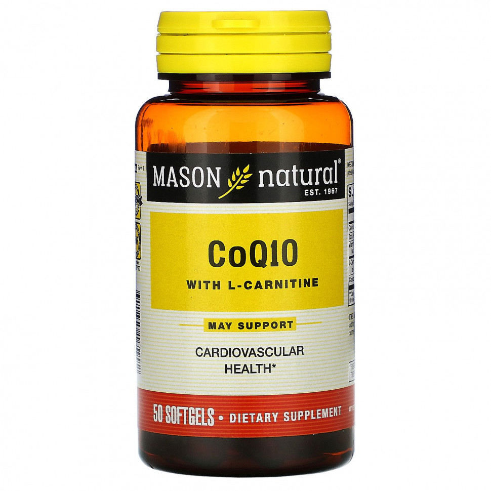���� ������ (Iherb) Mason Natural, ������� Q10 � L-����������, 50 ������, ������ �� 3330 ���