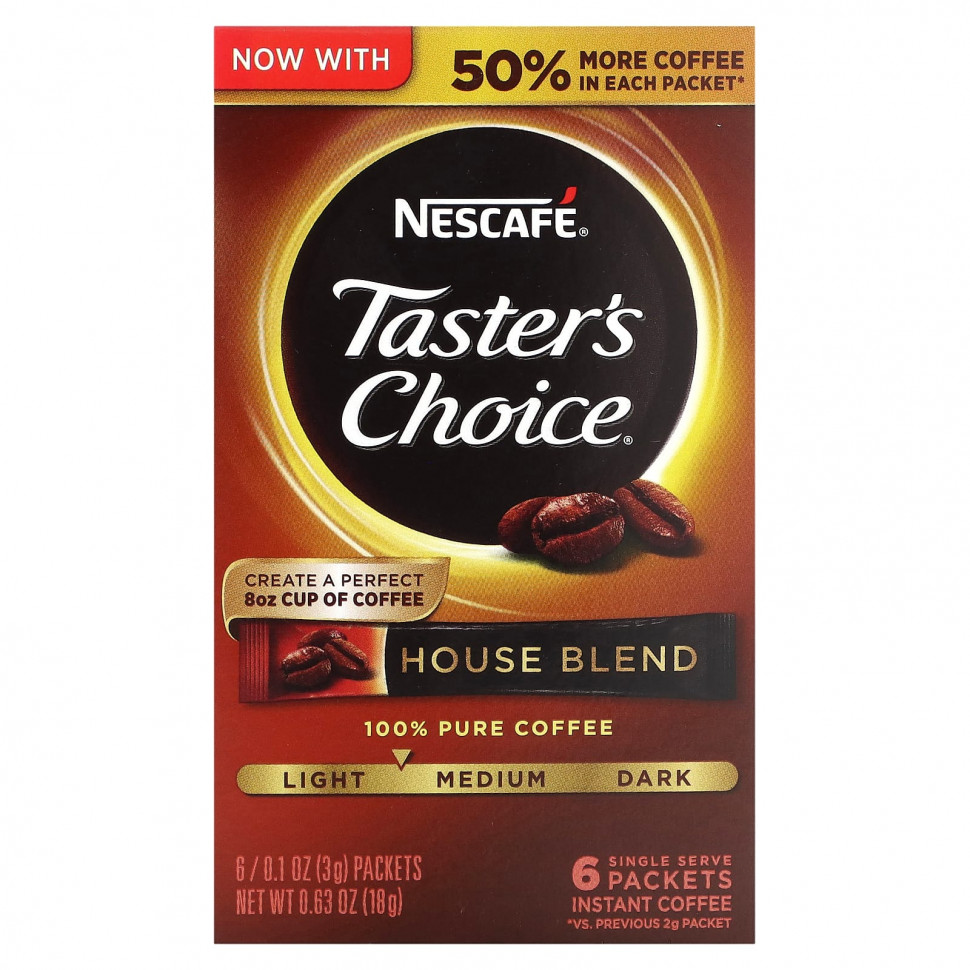   (Iherb) Nescaf?, Taster's Choice,  ,  ,  / , 6   3  (0,1 )    -     , -, 