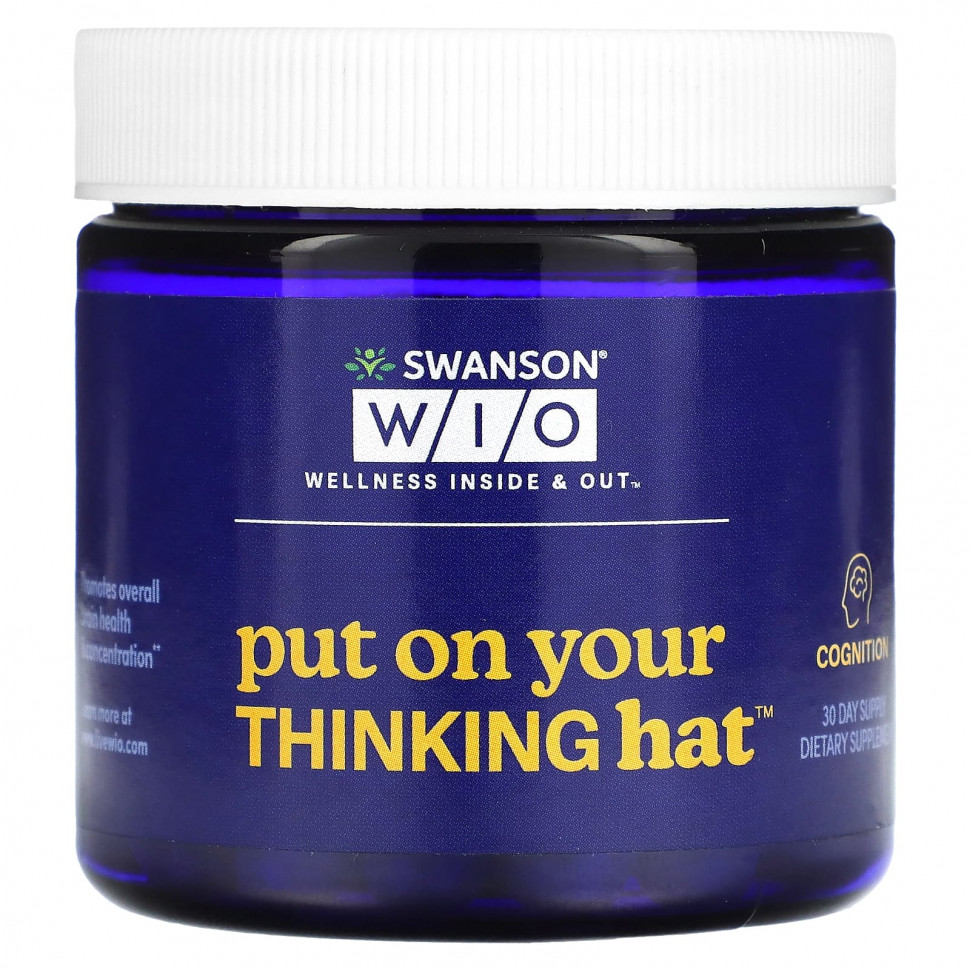   (Iherb) Swanson WIO, Put On Your Thinking Hat, 30      -     , -, 