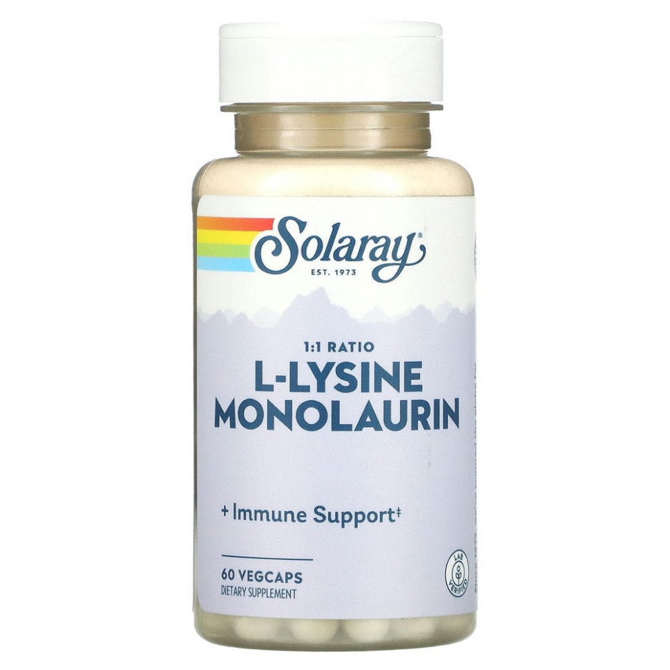 ���� ������ (Iherb) Solaray, L-����� � ����������, � ����������� 1:1, 60 �������������� ������, ������ �� 1840 ���
