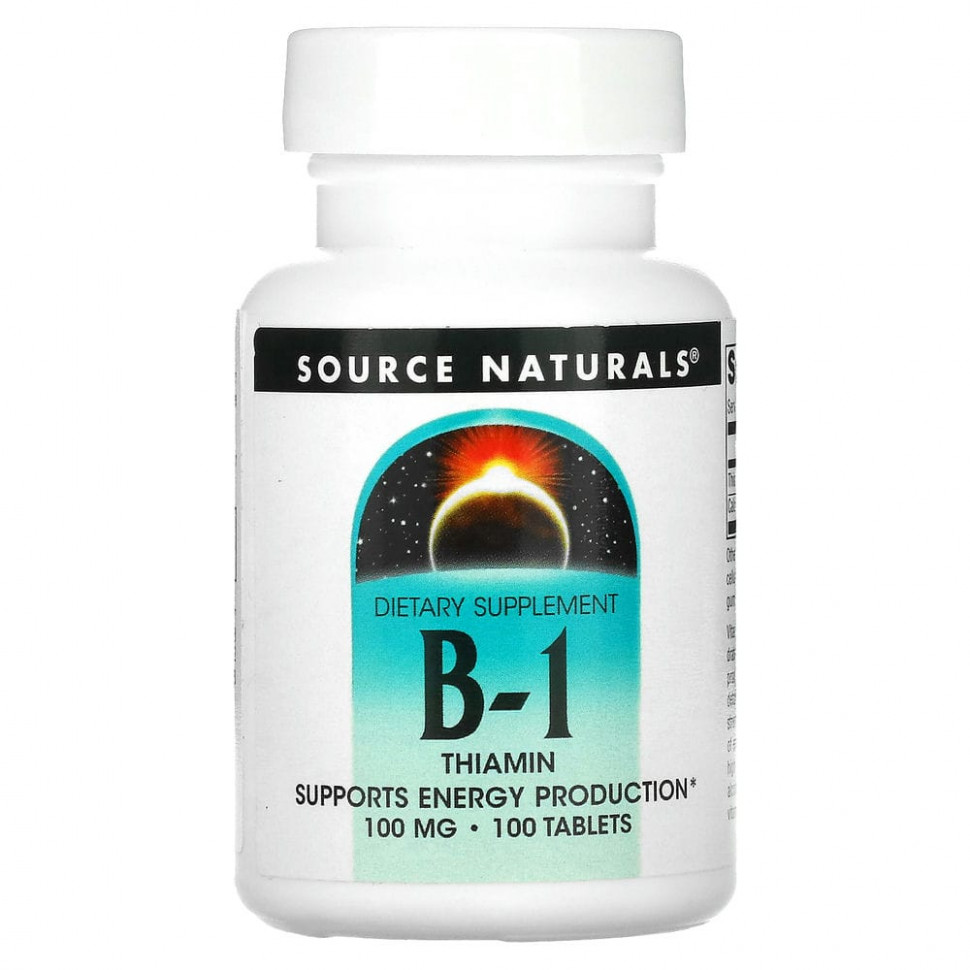   (Iherb) Source Naturals,  B1, , 100 , 100     -     , -, 