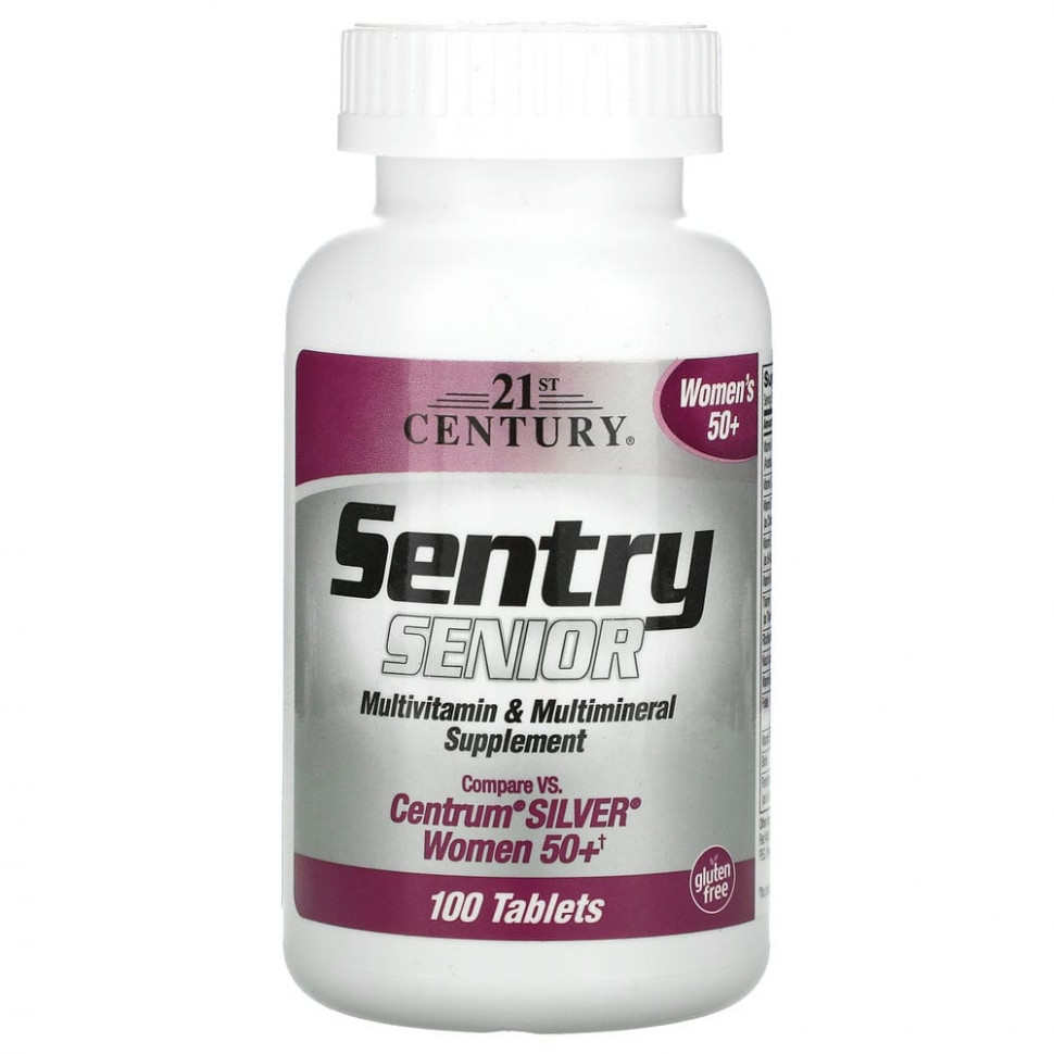 ���� ������ (Iherb) 21st Century, Sentry Senior, ������� ������� � ���������� ��������� � ��������� ��� ������ ������ 50 ���, 100 ��������, ������ �� 1720 ���