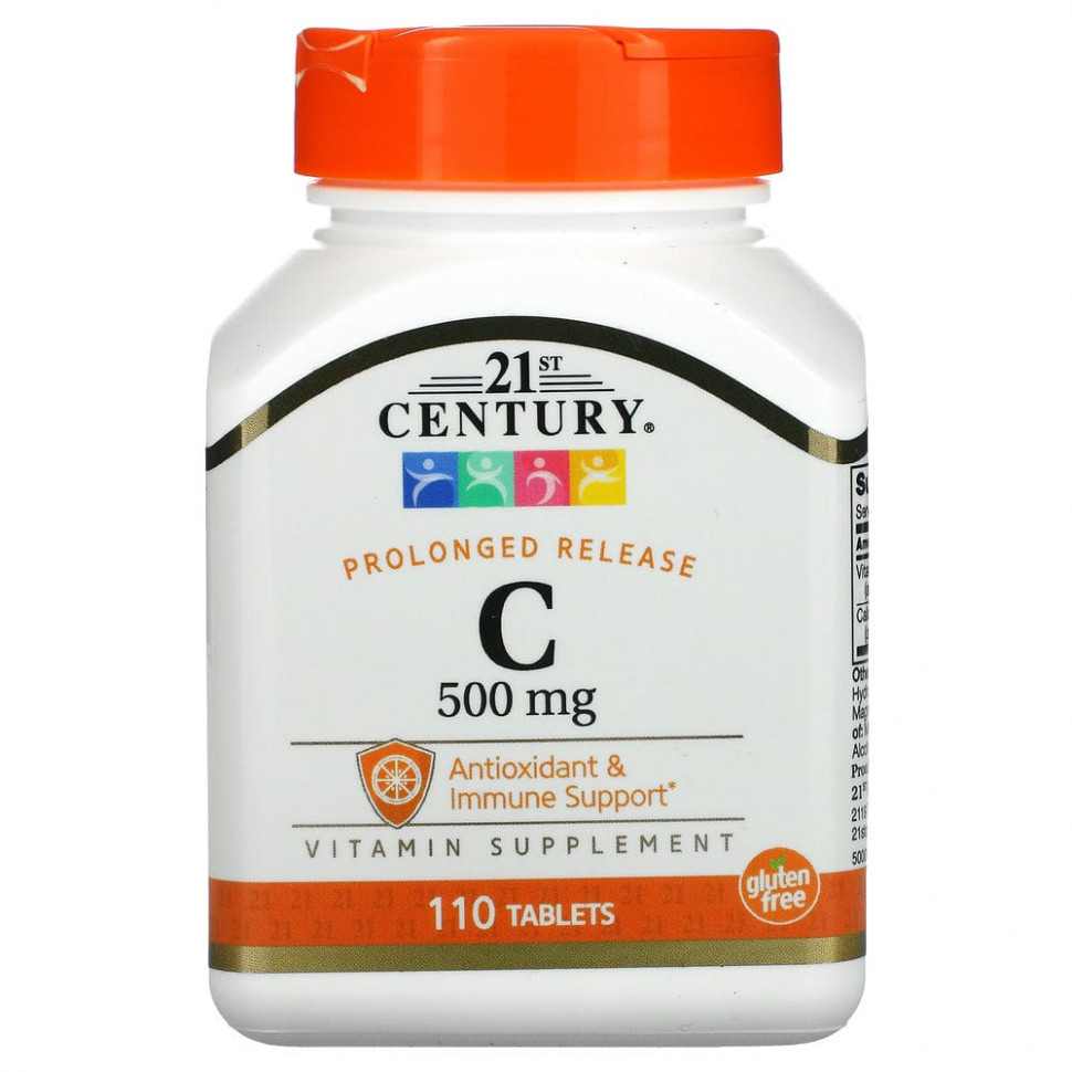 ���� ������ (Iherb) 21st Century, ������� C, ����������� �������������, 500 ��, 110 ��������, ������ �� 1200 ���