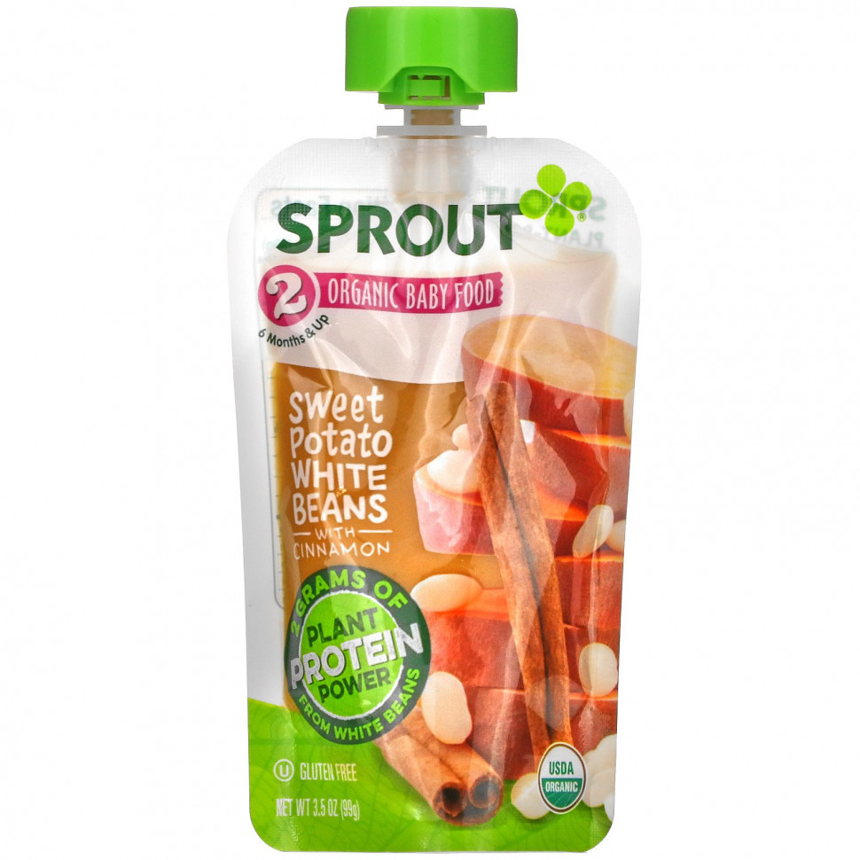 ���� ������ (Iherb) Sprout Organic, ������� �������, �� 6 �������, ����� ������ �� ������ � �������, 99 � (3,5 �����), ������ �� 560 ���