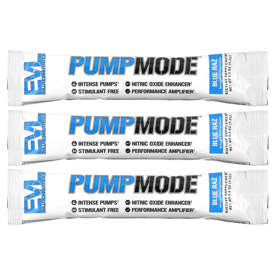   (Iherb) EVLution Nutrition, Pump Mode, Blue Raz, 3   9,2  (0,3 )    -     , -, 