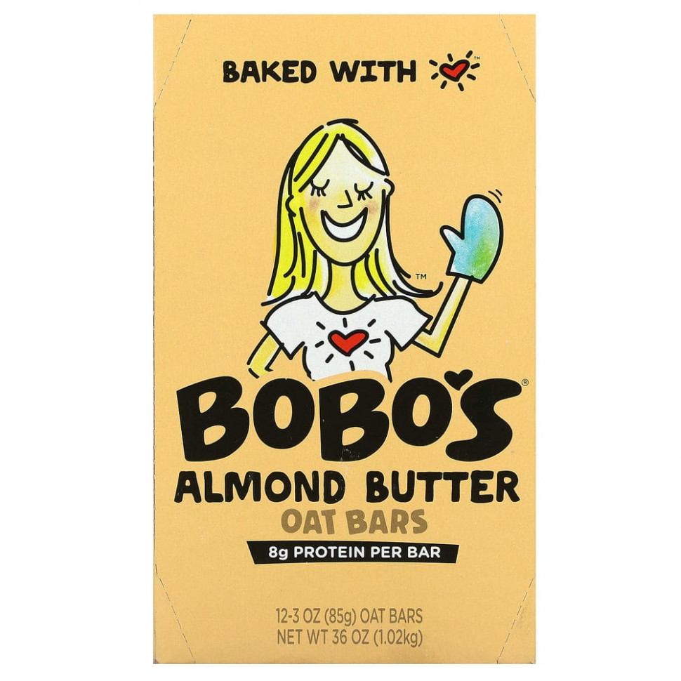 ���� ������ (Iherb) Bobo's Oat Bars, ������� ��������� � ���������� ������, 12 ����������, �� 85 � (3 �����), ������ �� 6670 ���