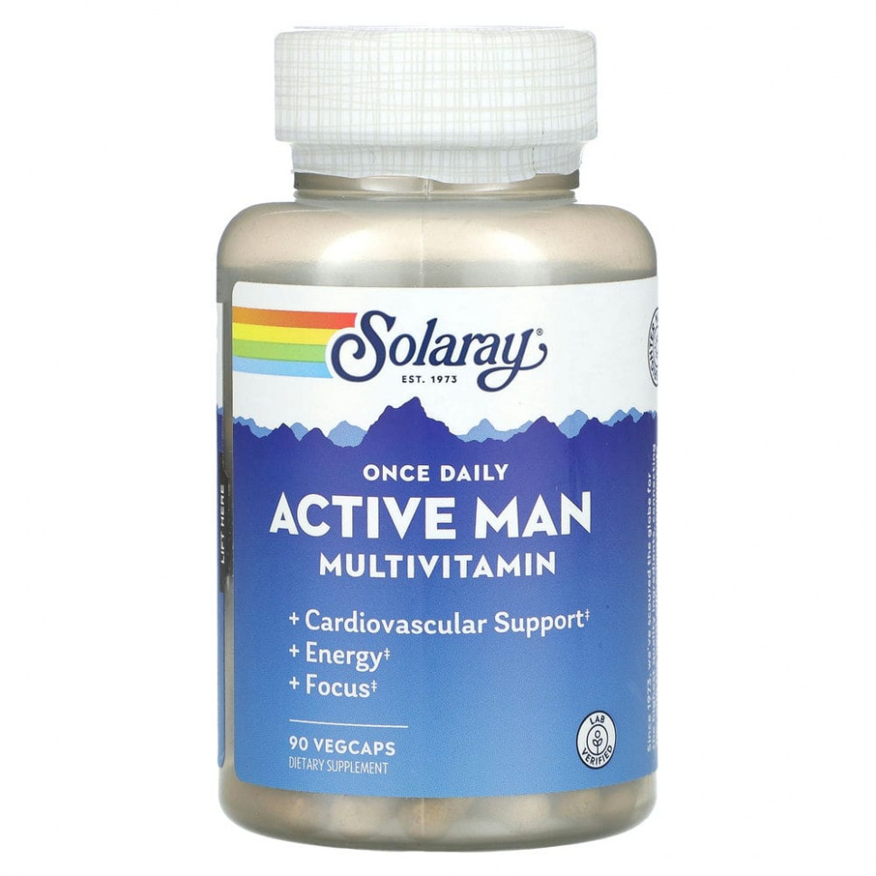   (Iherb) Solaray,    Once Daily Active, 90      -     , -, 