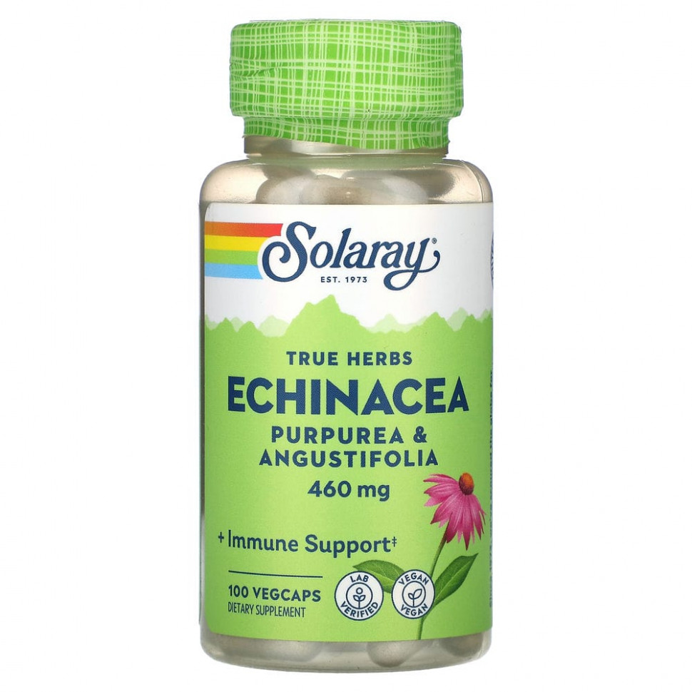 ���� ������ (Iherb) Solaray, True Herbs, ��������, ��������� � �����������, 460 ��, 100 ������������ ������, ������ �� 2100 ���