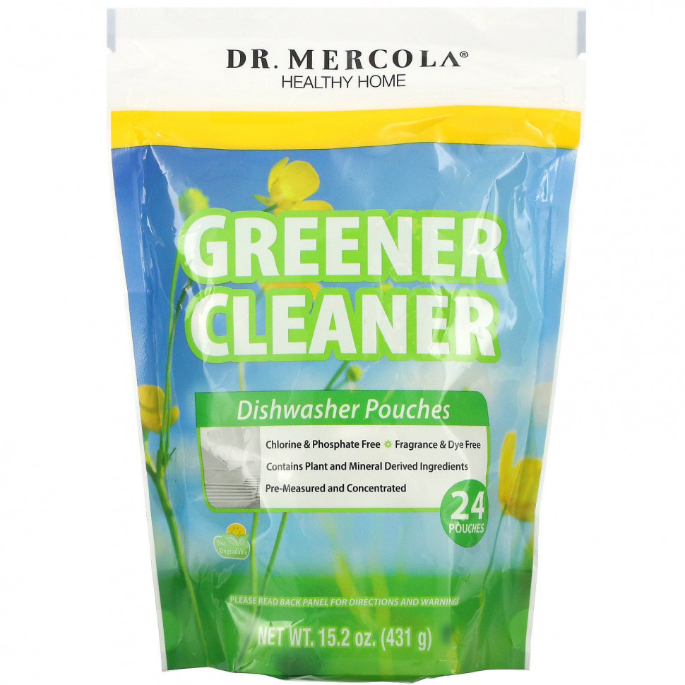 ���� ������ (Iherb) Dr. Mercola, Greener Cleaner, �������� ��� ������������� ������, 24 ��������, 431 � (15,2 �����), ������ �� 2650 ���