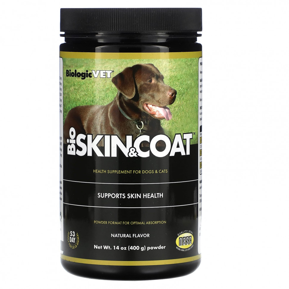���� ������ (Iherb) Flora, BiologicVet, BioSkin & Coat, ��� ����� � �����, �����������, 400 � (14 �����), ������ �� 6820 ���