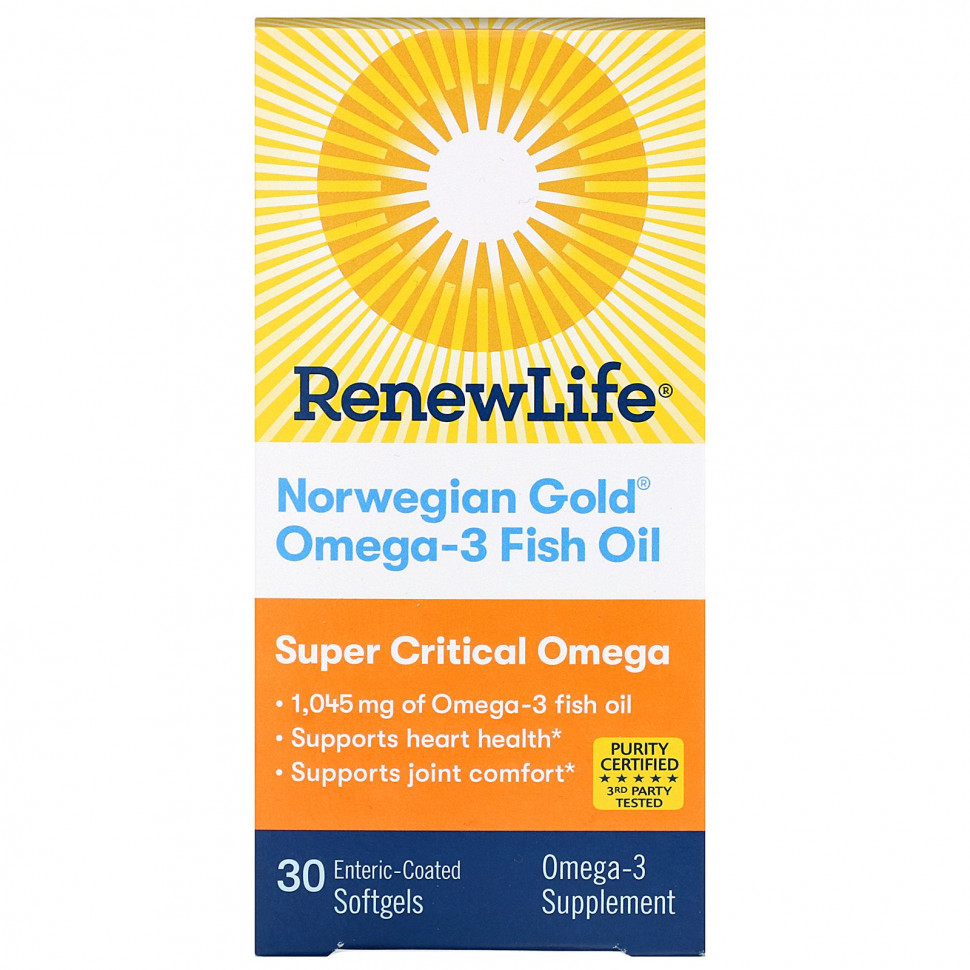   (Iherb) Renew Life,    -3 Norwegian Gold, 1045 , 30         -     , -, 