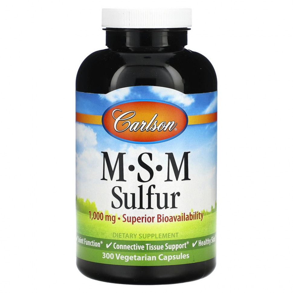   (Iherb) Carlson Labs, MSM Sulfur, 1000 , 300      -     , -, 