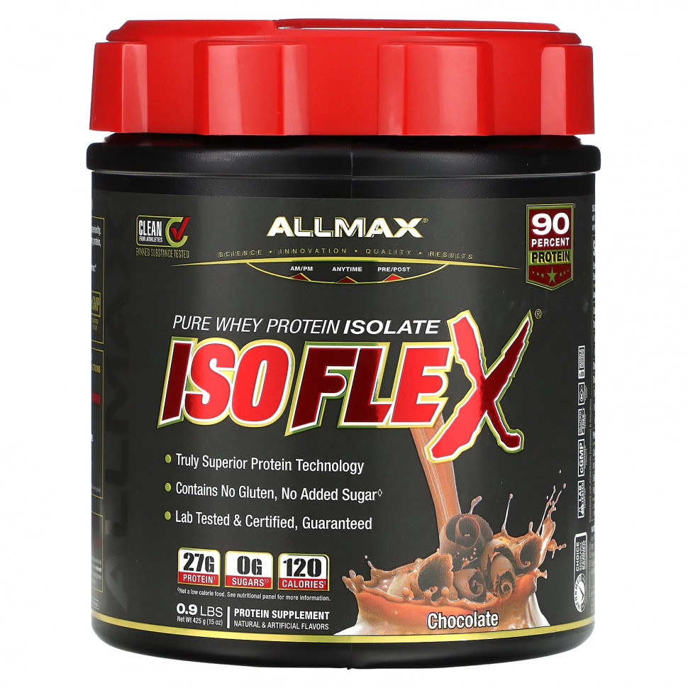 ���� ������ (Iherb) ALLMAX, Isoflex, ������ ������ ������������� ��������, �������, 425 � (0,9 �����), ������ �� 4810 ���