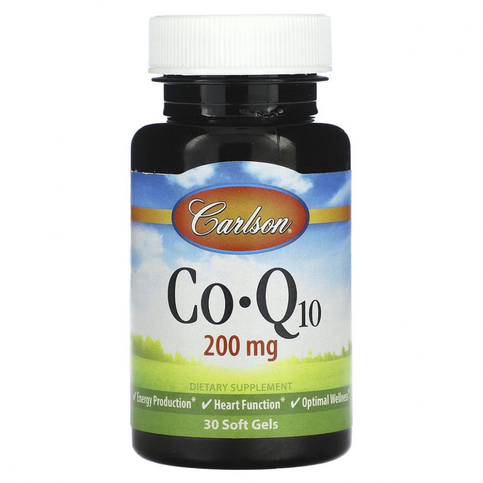 ���� ������ (Iherb) Carlson, Co-Q10, 200 ��, 30 ������ ��������, ������ �� 3840 ���