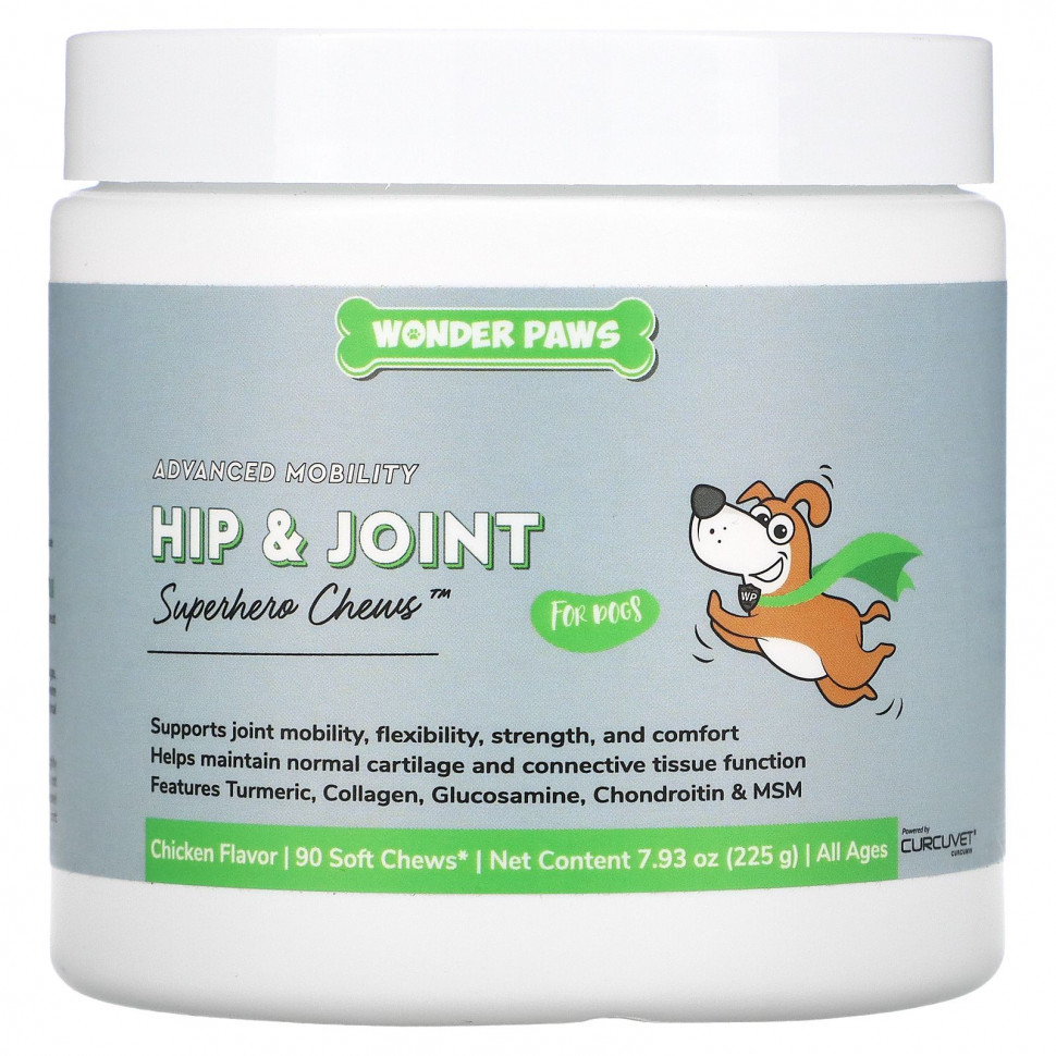   (Iherb) Wonder Paws, Advanced Mobility,    ,     ,   ,  , 90  , 225  (7,93 )    -     , -, 