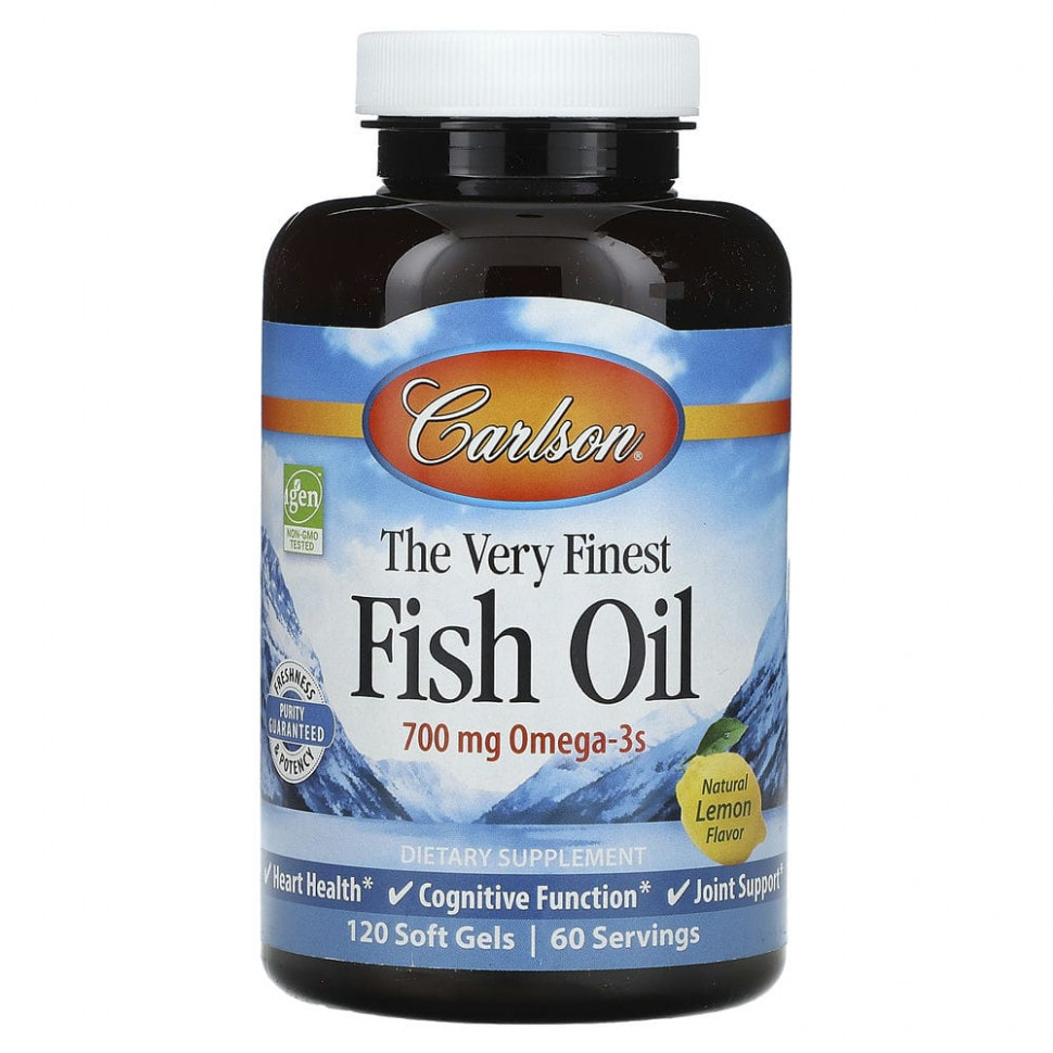���� ������ (Iherb) Carlson, The Very Finest Fish Oil, ����������� �����, 700 ��, 120 ������ ��������, ������ �� 4790 ���