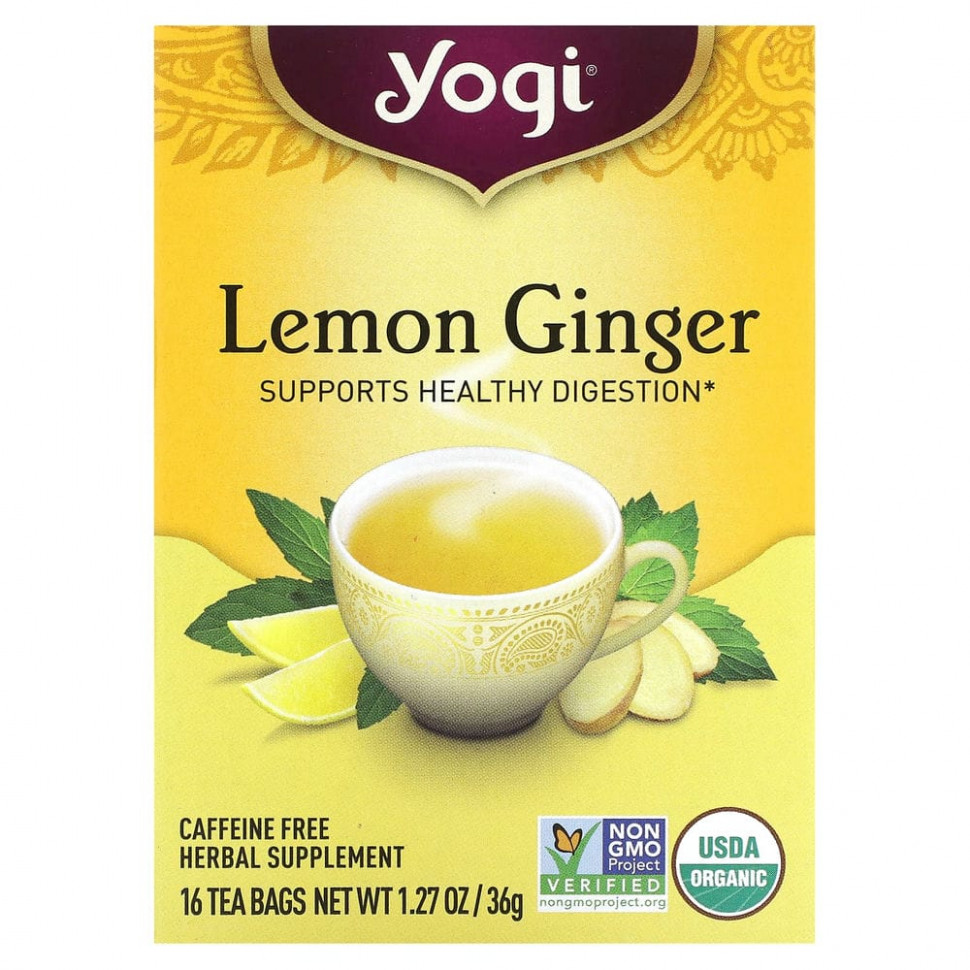 ���� ������ (Iherb) Yogi Tea, ����� � ������, ��� �������, 16 ������ ���������, 36 � (1,27 �����), ������ �� 930 ���
