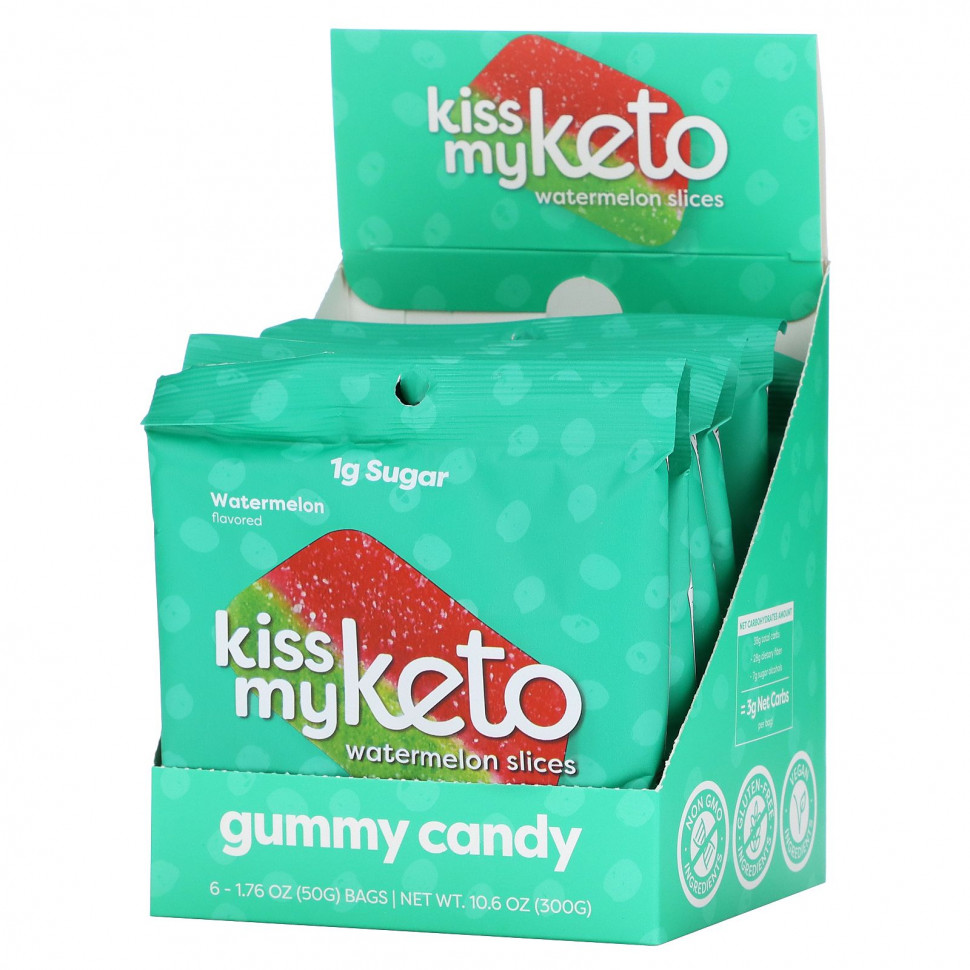 ���� ������ (Iherb) Kiss My Keto, Gummy Candy, �����, 6 ��������� �� 50 � (1,76 �����), ������ �� 5040 ���